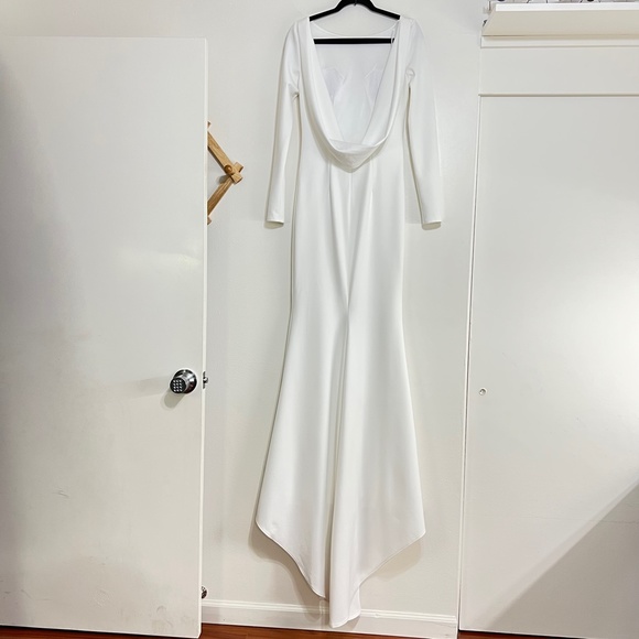 Noel and Jean by Katie May Wasson Draped Back Gown - Picture 9 of 12